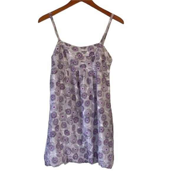 Armani Exchange Silk Sleeveless Spaghetti Strap Mini Dress Balloon Puff Hem - Picture 13 of 14